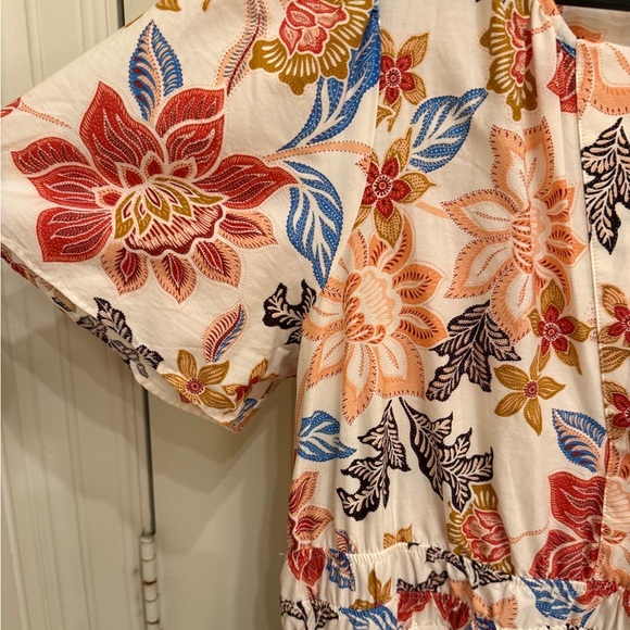 NWT ANTHROPOLOGIE Somerset Maxi Dress in Floral Botanical Motif Tiered Sz XL NEW - Picture 6 of 9